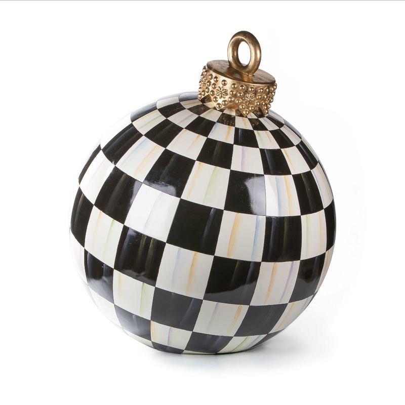 MacKenzie-Childs Jolly Outdoor Ornament – Courtly Check SALE ITEM