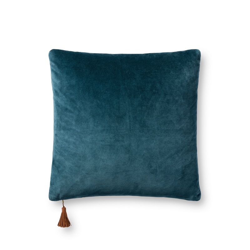 Magnolia Home by Joanna Gaines x Loloi Pillow | Navy / Coffee