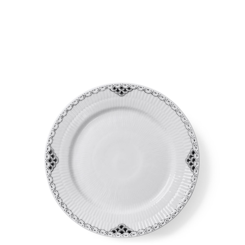 Black Lace Dessert Plate, 7.5″