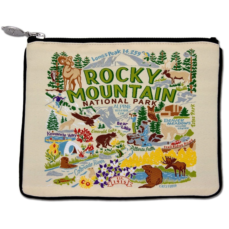 Rocky Mountain National Park Zip Pouch – Natural