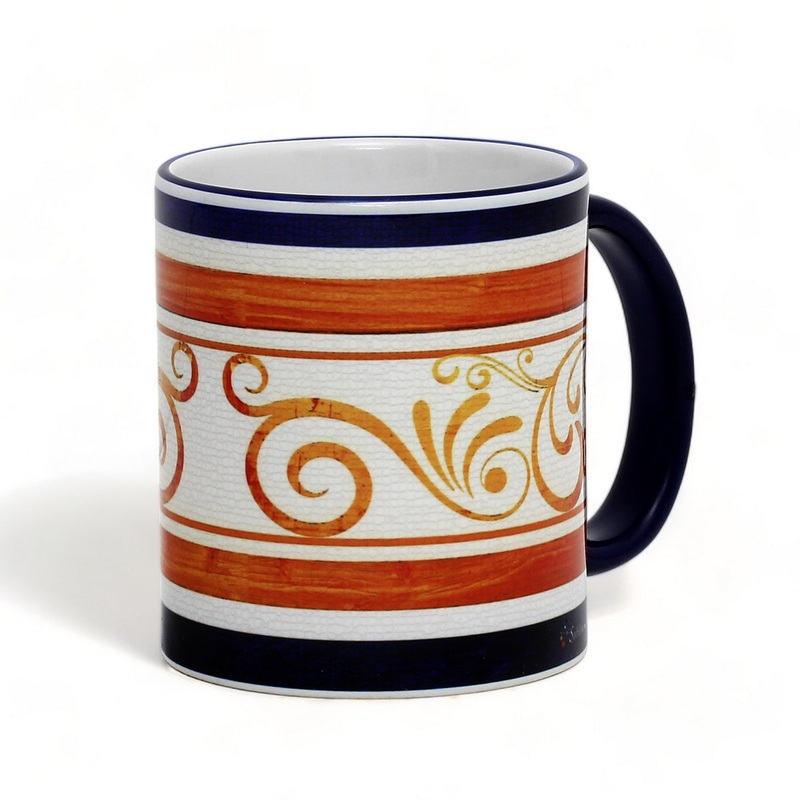 SUBLIMART: Ricco Italia Mug Blue Handle+Rim – by Mario Bruno (Design 6416)