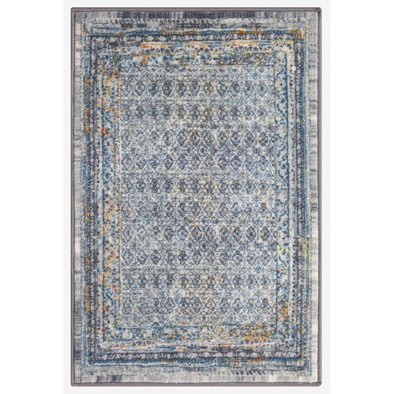 Eden Vintage Diamond Ivory/Blue