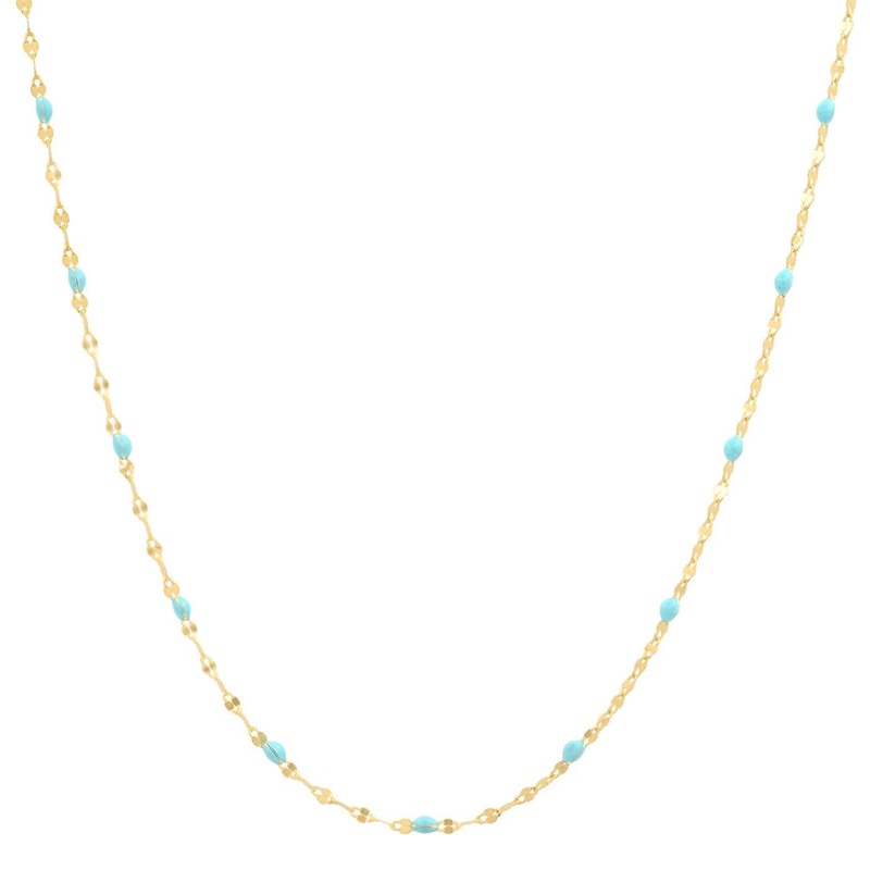 Gold Vermeil Sparkle Chain with Enamel Stations