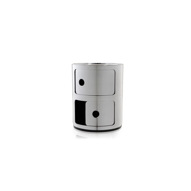 Kartell Componibili Metal Storage Unit (Chromed / 2 Doors) – Second Chance