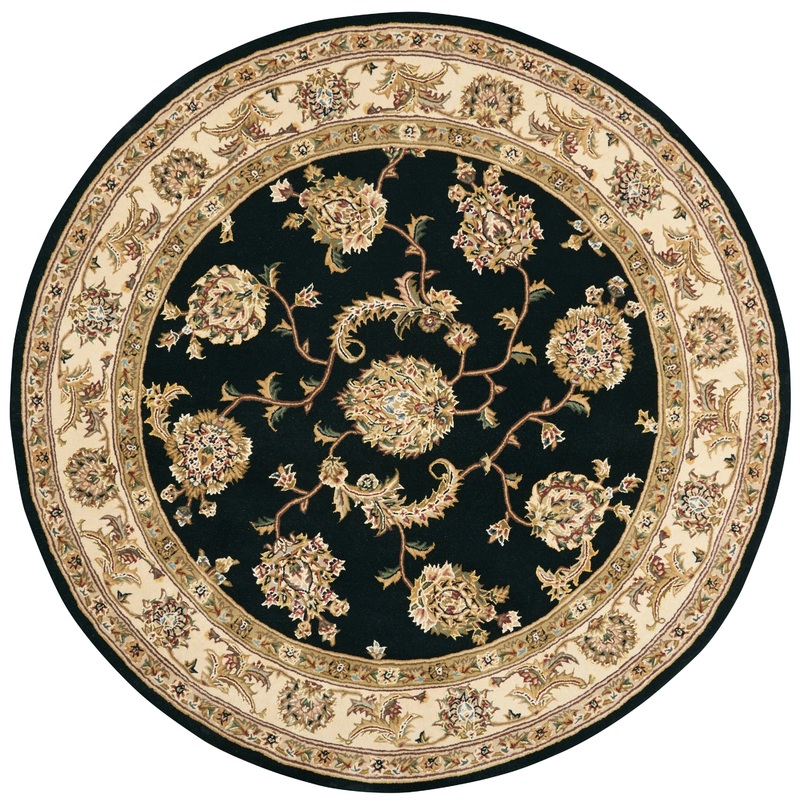 Nourison Nourison 2000 4′ x Round Black Traditional Indoor Rug