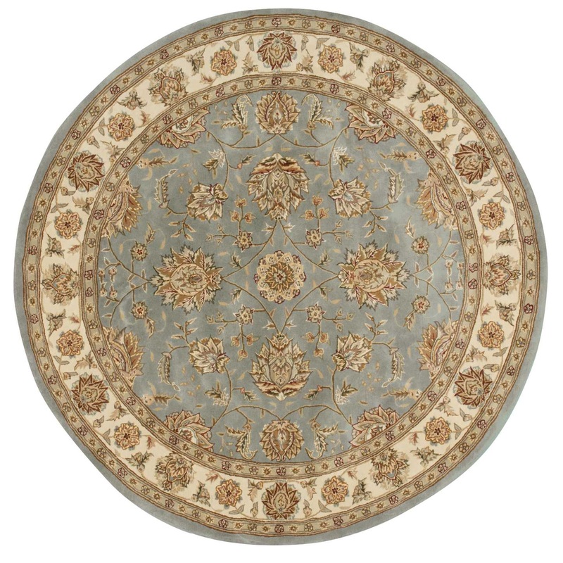 Nourison Nourison 2000 4′ x Round Blue Traditional Indoor Rug