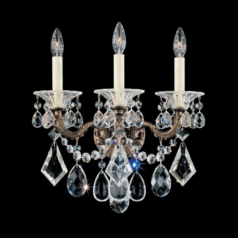 Schonbek 5002 La Scala 3-lt 17″ Tall Wall Sconces