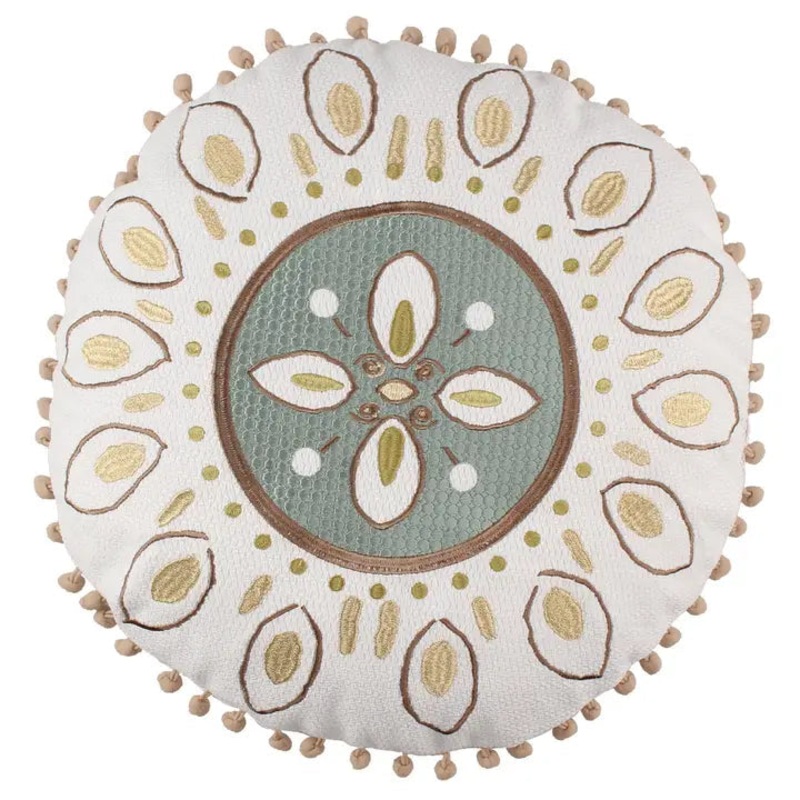 Cosima Round Tassel Pillow – Coastal Accent Pillows
