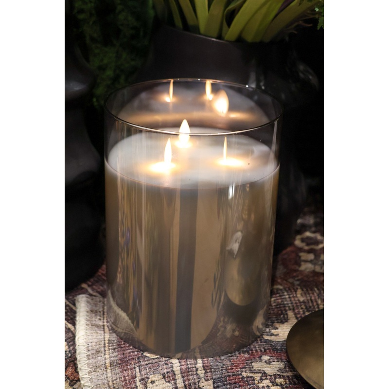 Smoke 3-Wick 6×8″ LED Candle