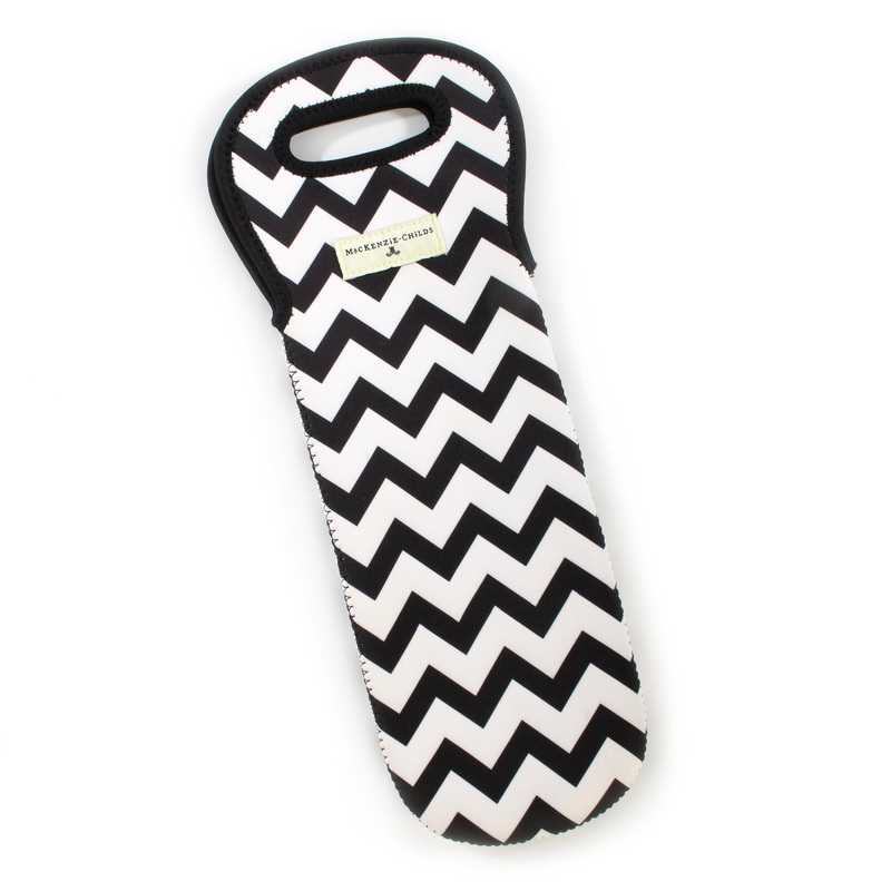 Zig Zag Wine Tote – Black