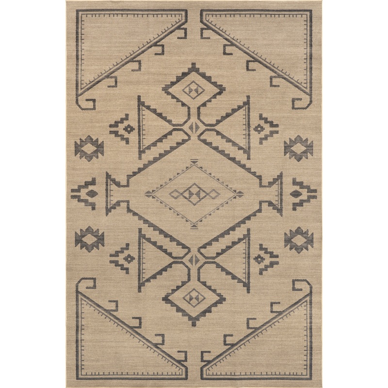 Cassia Easy-Jute Washable Geometric Rug | Natural