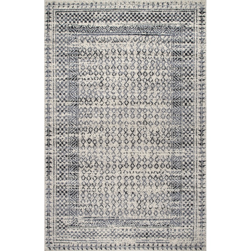 Checkered Diamonds Rug | Light Grey