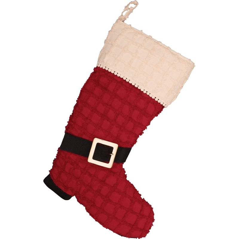 Chenille Christmas Boot Stocking 12×20