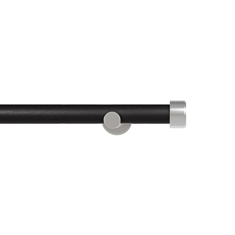 Edge Drapery Set- Black & Chrome
