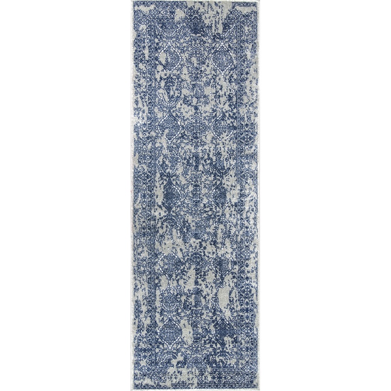 Floral Ornament Rug | Blue