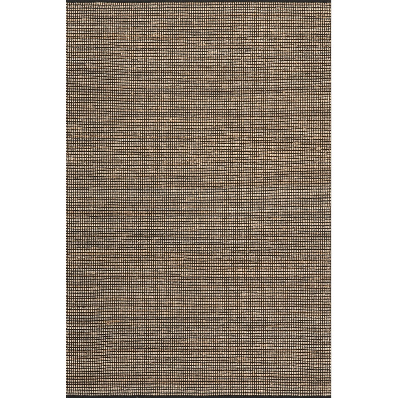 Gravel Handwoven Jute Rug | Black