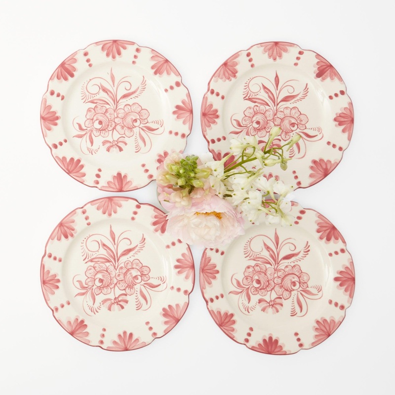 Seville Pink Gardnia Starter Plate (set of 4)