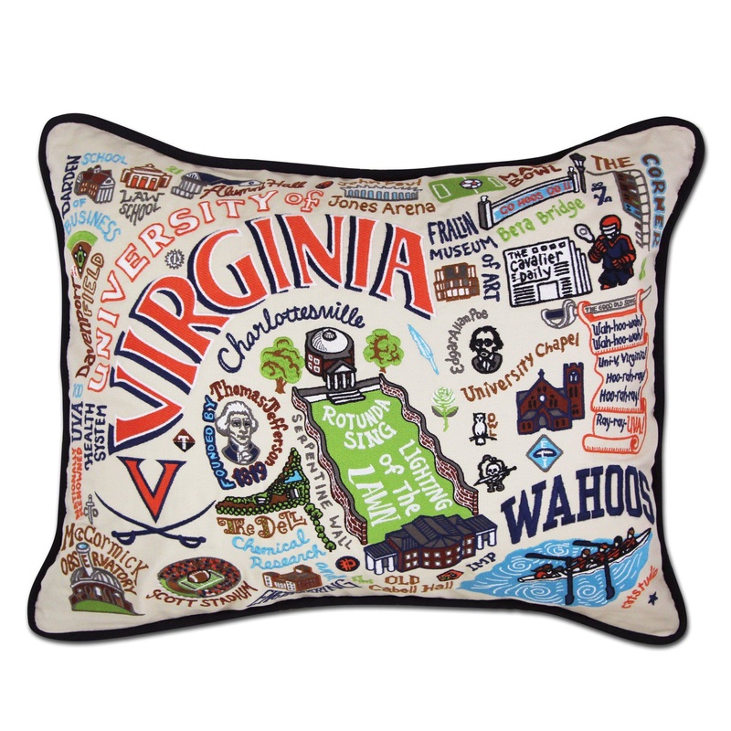 Virginia, University of Collegiate Embroidered Pillow