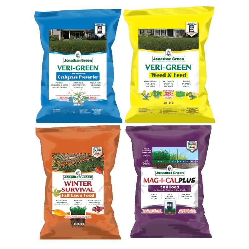 Jonathan Green Annual Lawn Care Program for Alkaline Soil, 15M (15,000 sq ft Coverage) Pack of 4