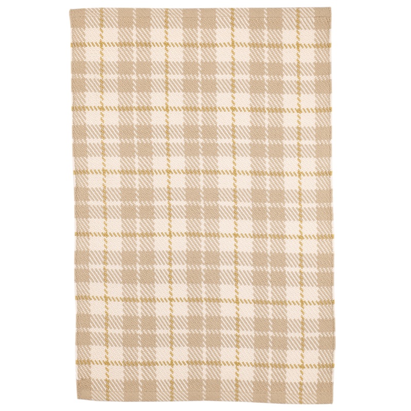 Lakeville Plaid Handwoven Indoor/Outdoor Rug | Khaki