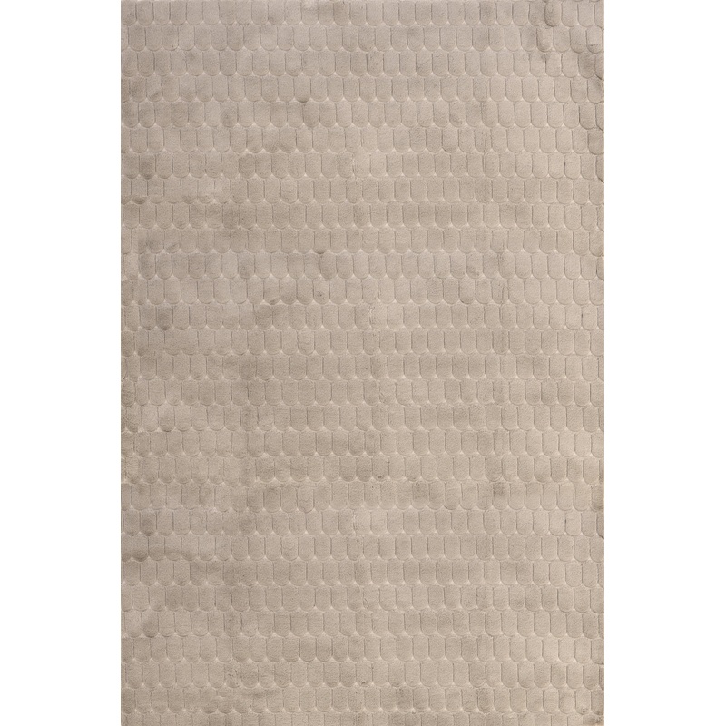 Milazia Honeycomb Plush Cloud Washable Rug | Taupe