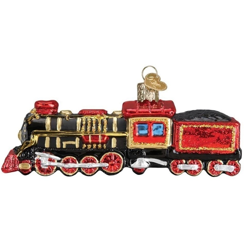 Old World Train Steam Locomotive Ornament Christmas Ornament, 5