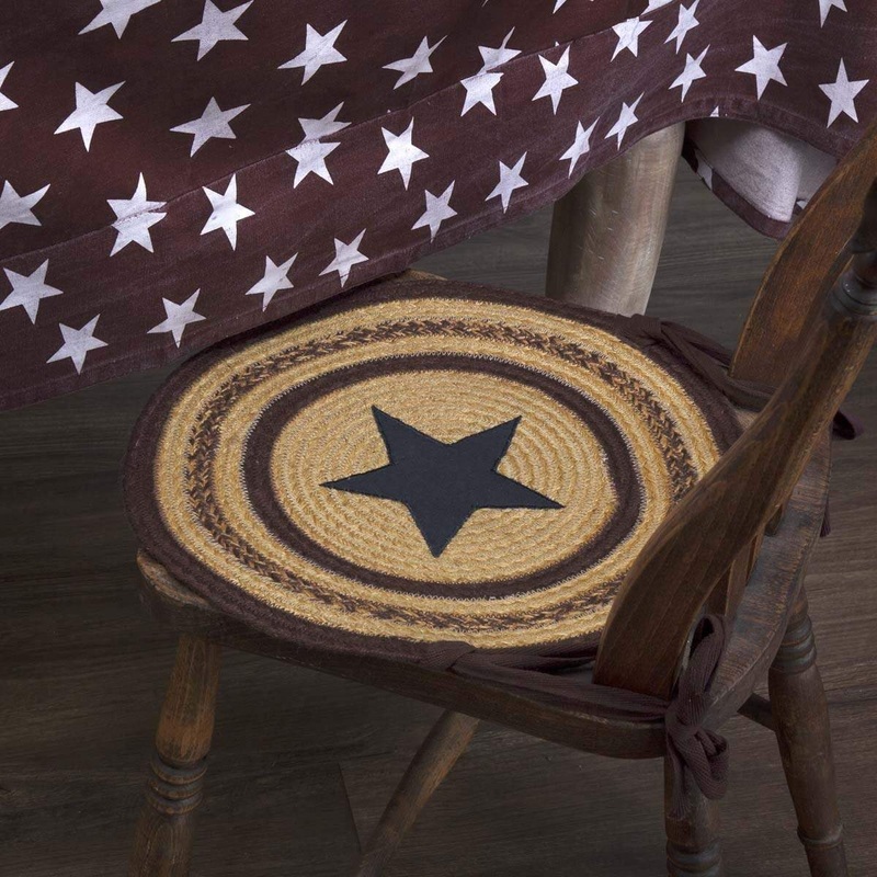 Potomac Jute Applique Star Chair Pad Set of 6