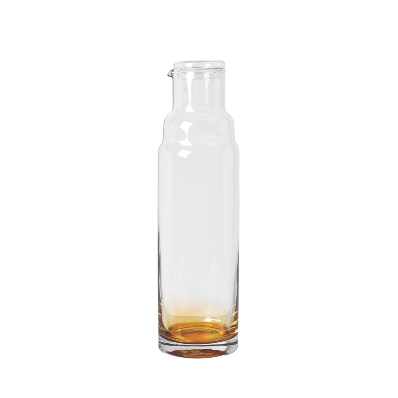 Glass Carafe with Lid Amber glass