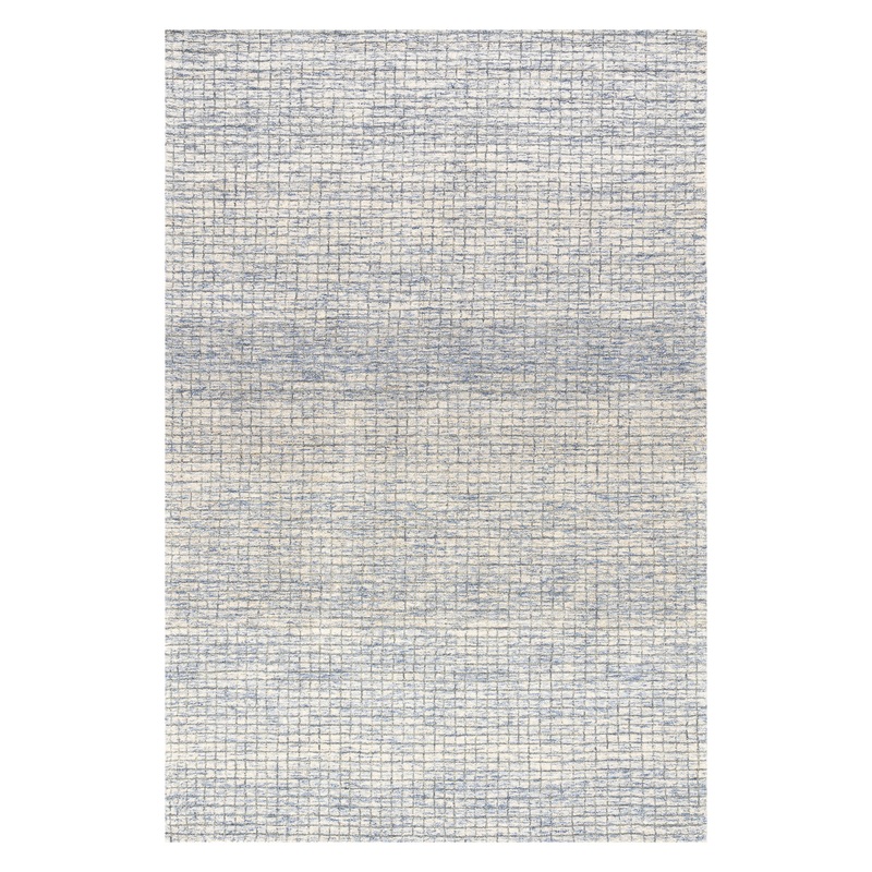 Melrose Checked Rug | Light Blue & Grey