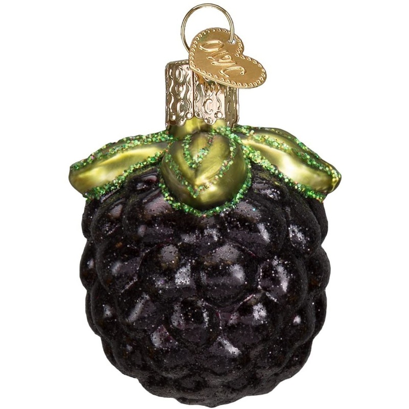 Old World Christmas Blown Glass Ornament for Christmas Tree, Blackberry