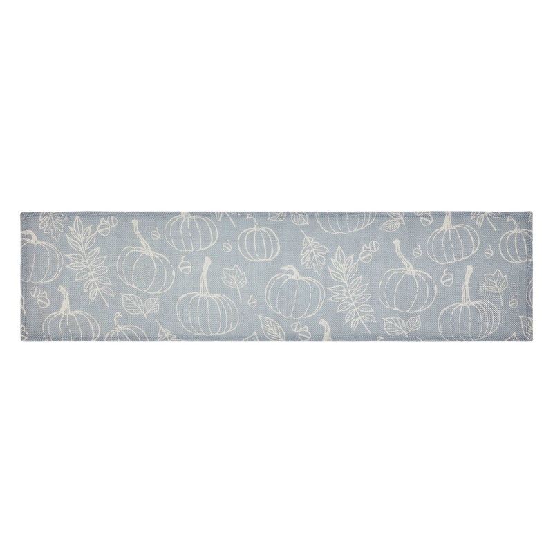 Silhouette Pumpkin Grey Runner 12×48