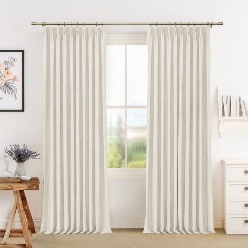 Annie Blackout Flame Retardant Curtains & Drapes Pleated