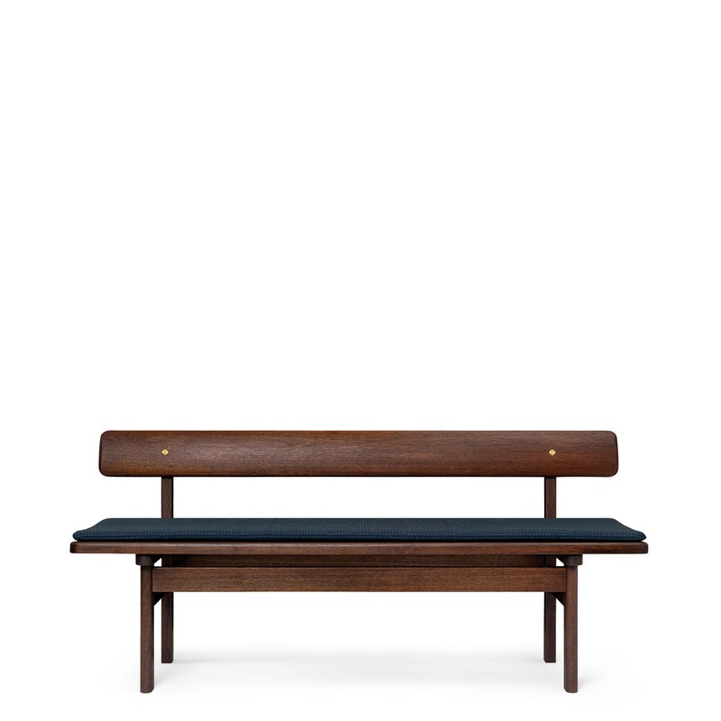 Brge Mogensen Asserbo Bench, Dark-Oiled Eucalyptus, Cushion Options – Two Variants