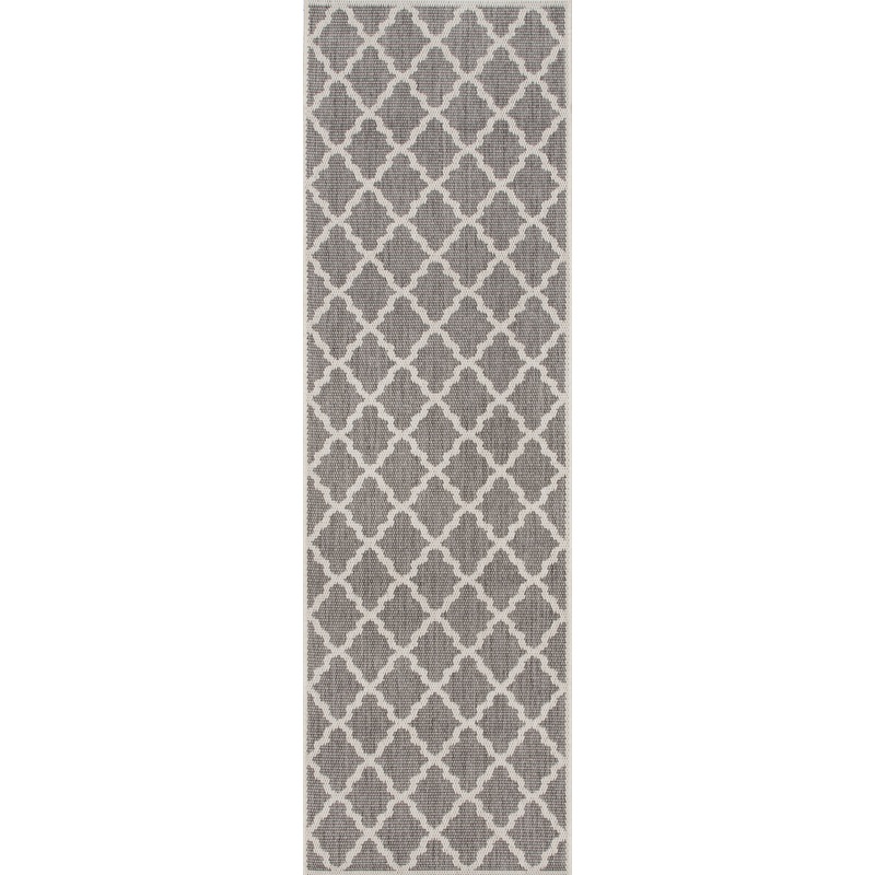 Indoor/Outdoor Moroccan Trellis Rug | Grey