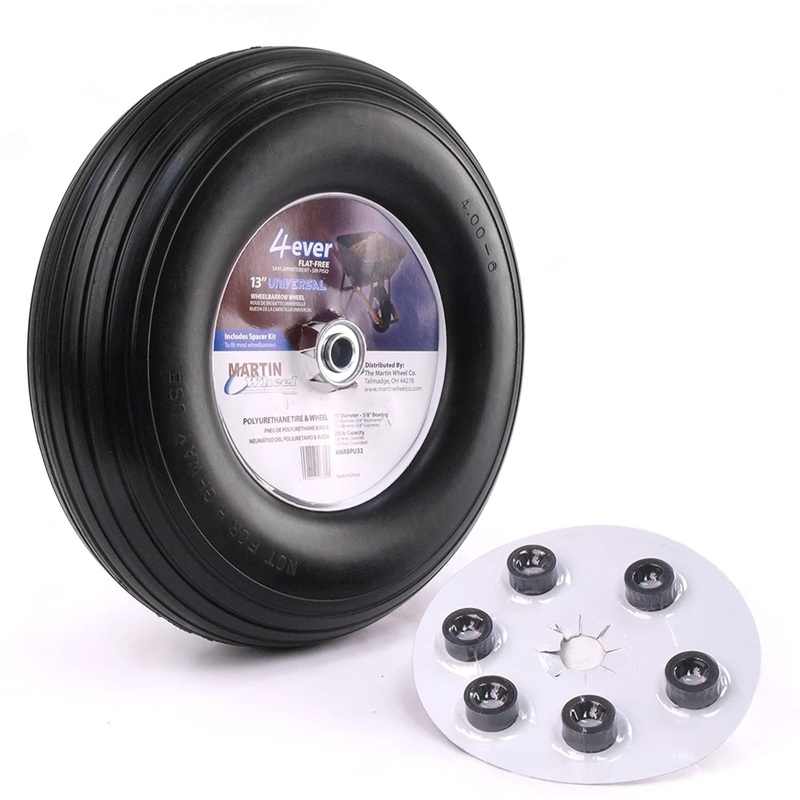 Martin Wheel Flat Free Wheelbarrow Wheel 6 x 5/8″ Hub