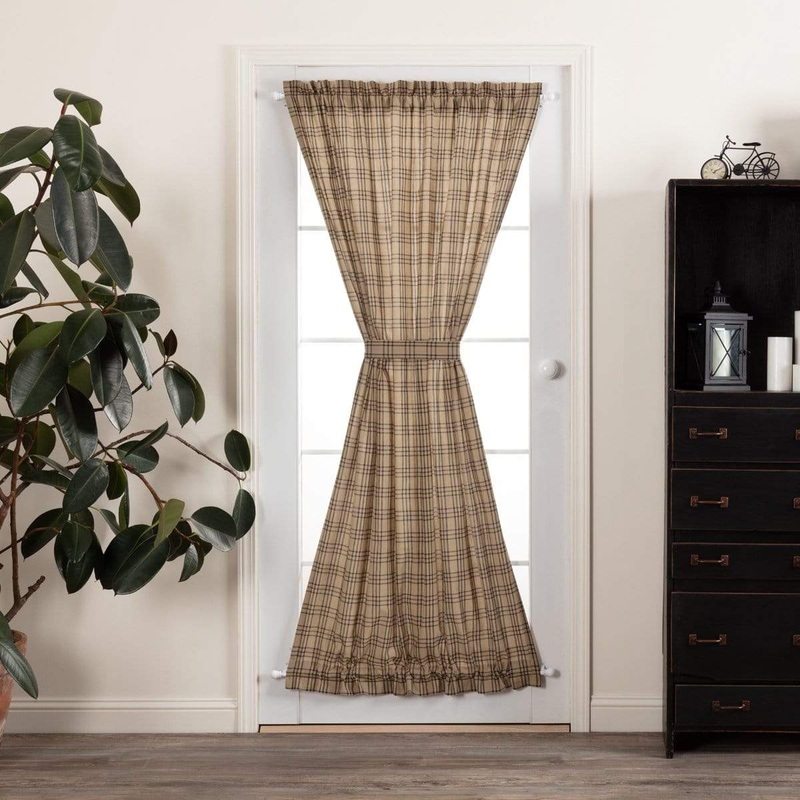 Sawyer Mill Charcoal Plaid Door Panel 72×42
