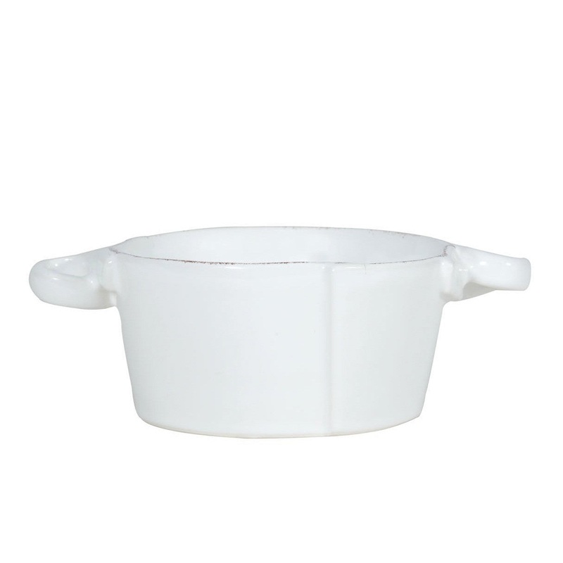VIETRI: Lastra White Small Handled Bowl