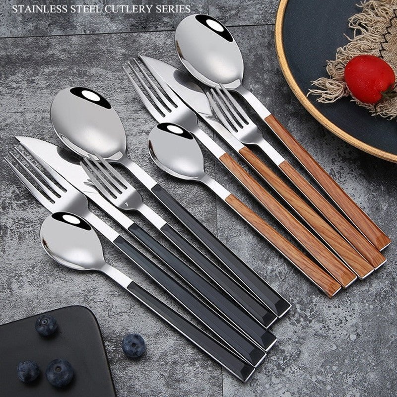 Wooden Handle Stainless Steel Cutlery Set