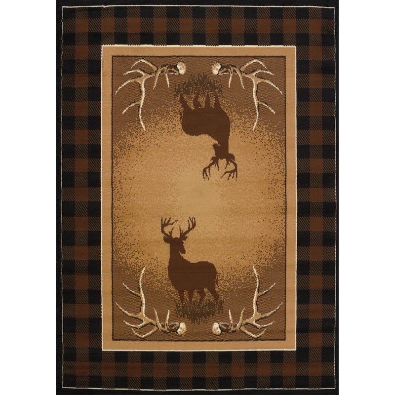 910-Antler Buck Synthetic Blend Indoor Area Rug by United Weavers