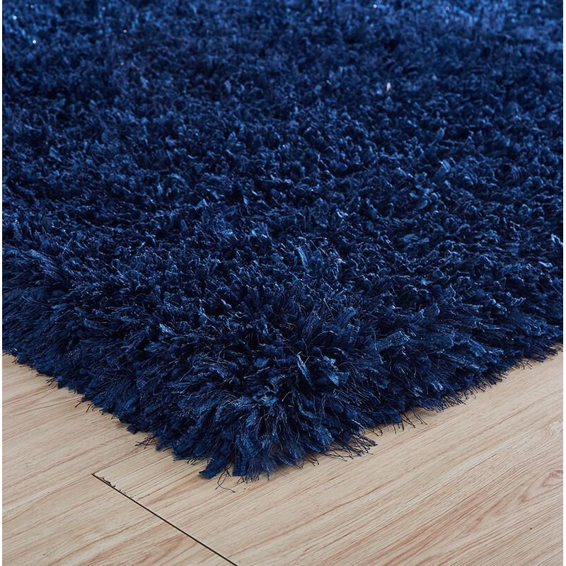 “Coral” Shag – High Pile in Navy