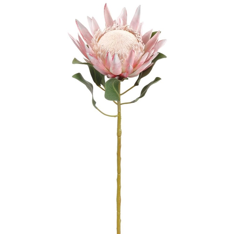 Faux Pink Protea Spray