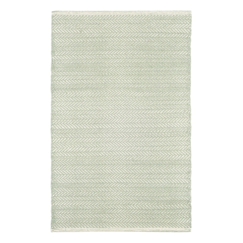 Herringbone Handwoven Cotton Rug | Ocean