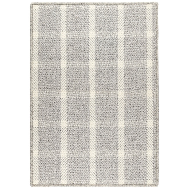 Jackson Woven Wool Custom Rug | Grey/Ivory