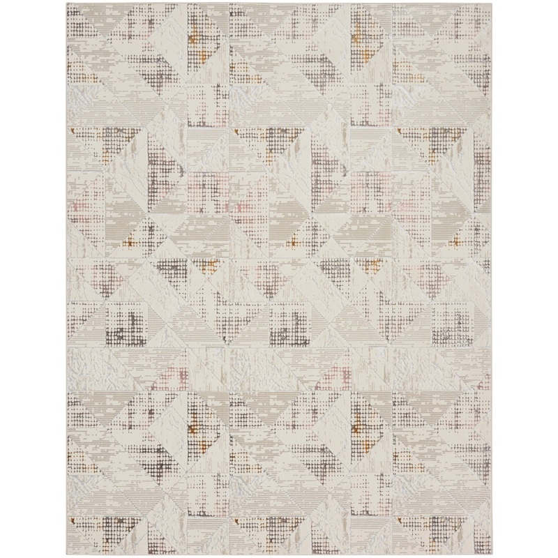 Nourison Glitz 7’10” x 9’10” Ivory/Multi Contemporary Indoor Rug