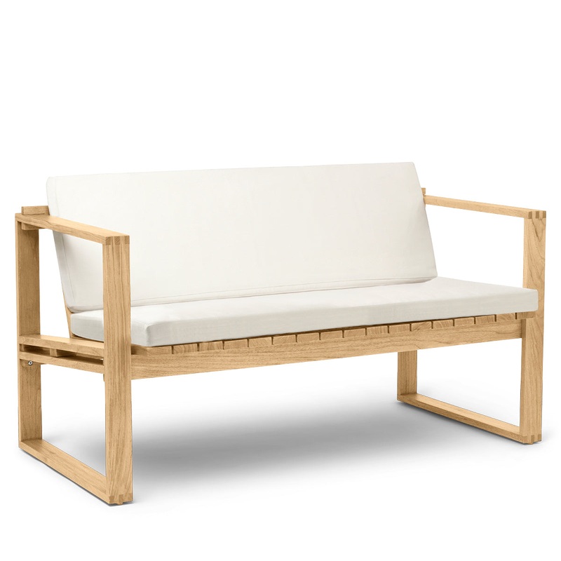 BK12 Indoor/Outdoor Lounge Sofa with Cushion, Teak Untreated