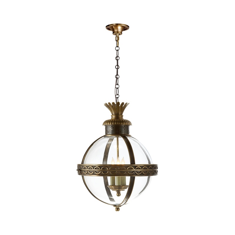 Crown Top Globe Pendant Light