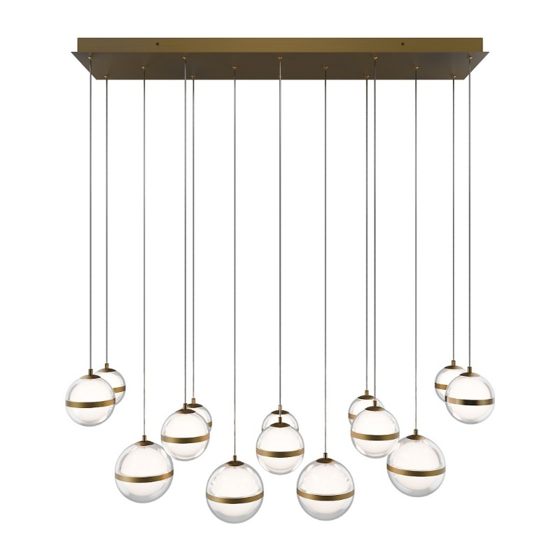 dweLED PD-77523L Cyllindra 23-lt 54″ LED Multi Light Pendant, CCT Selectable