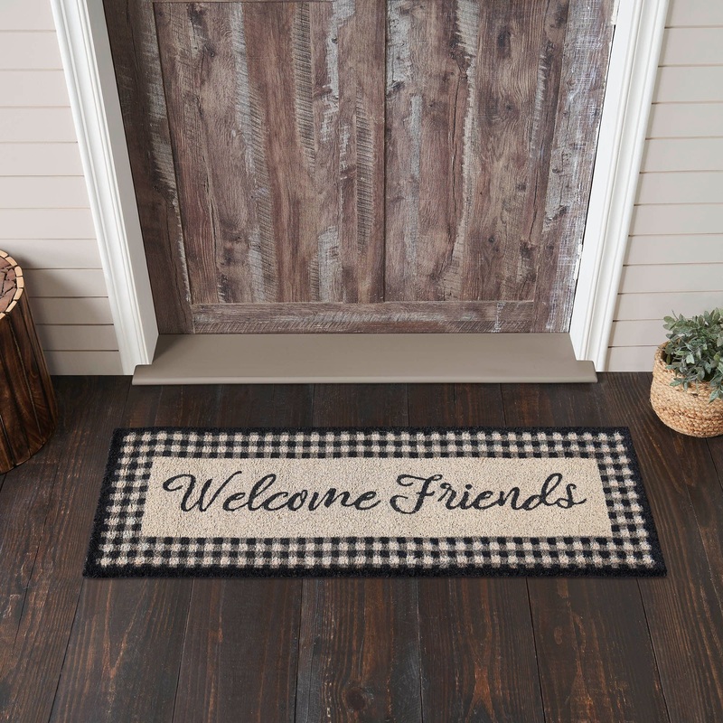Finders Keepers Welcome Friends Coir Rug Rect 17×48