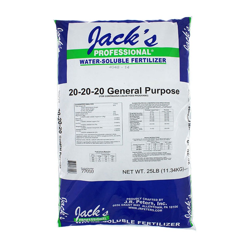 Jack’s Professional 20-20-20 General Purpose Fertilizer