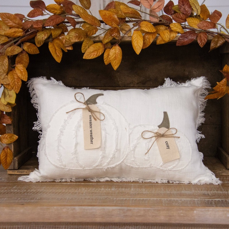 Raggedy Pumpkins Lumbar Pillow